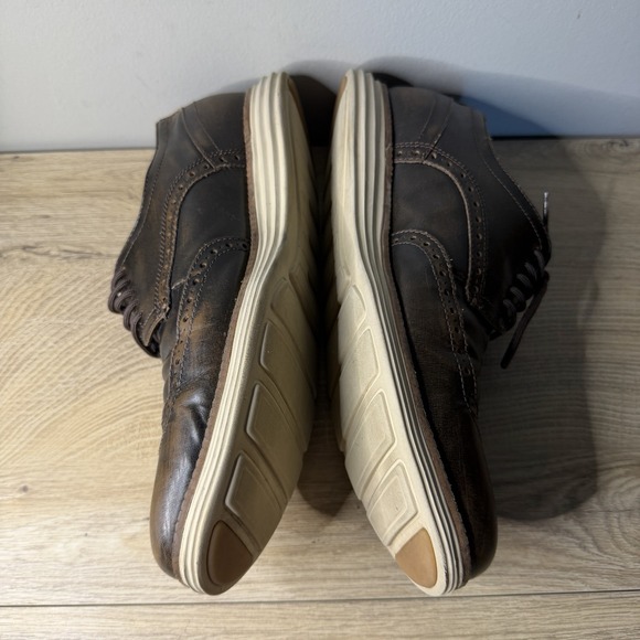 Cole Haan Mens Original Grand Wingtip Oxford Brown Tan Ivory Sneakers Size 10 - Picture 7 of 9